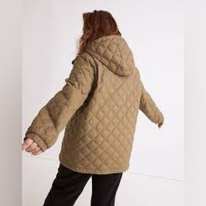 Madewell air puffer hooded jacket